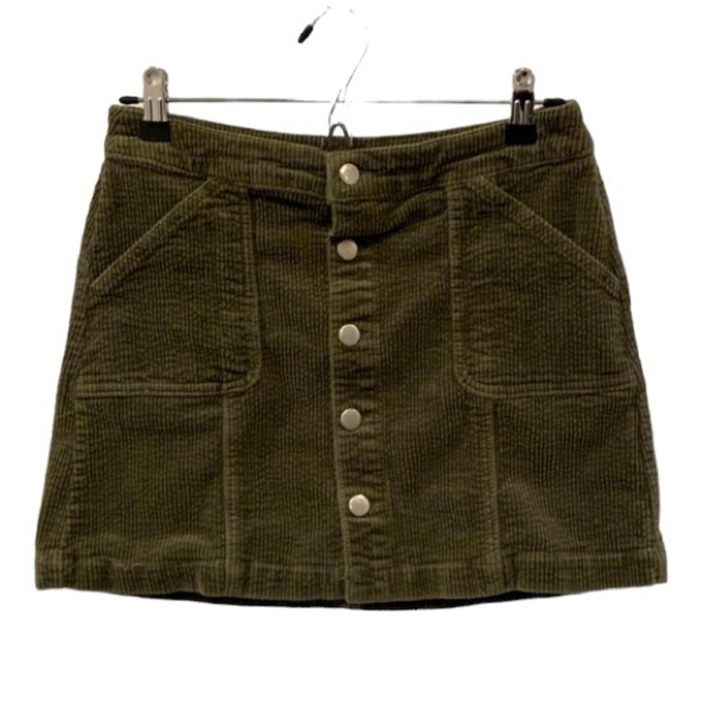 Wild Fable Green Corduroy Mini Skirt
